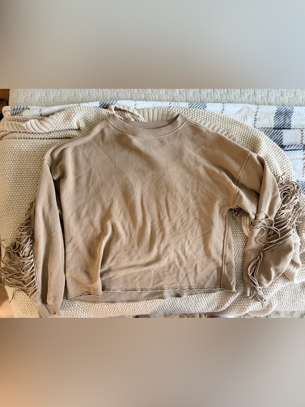 Aerie Fringe Sweatshirt 🤎